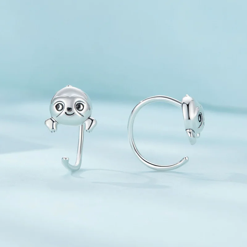 (image for) Pandora Style Sloth Studs Earrings - SCE1651 - View 3