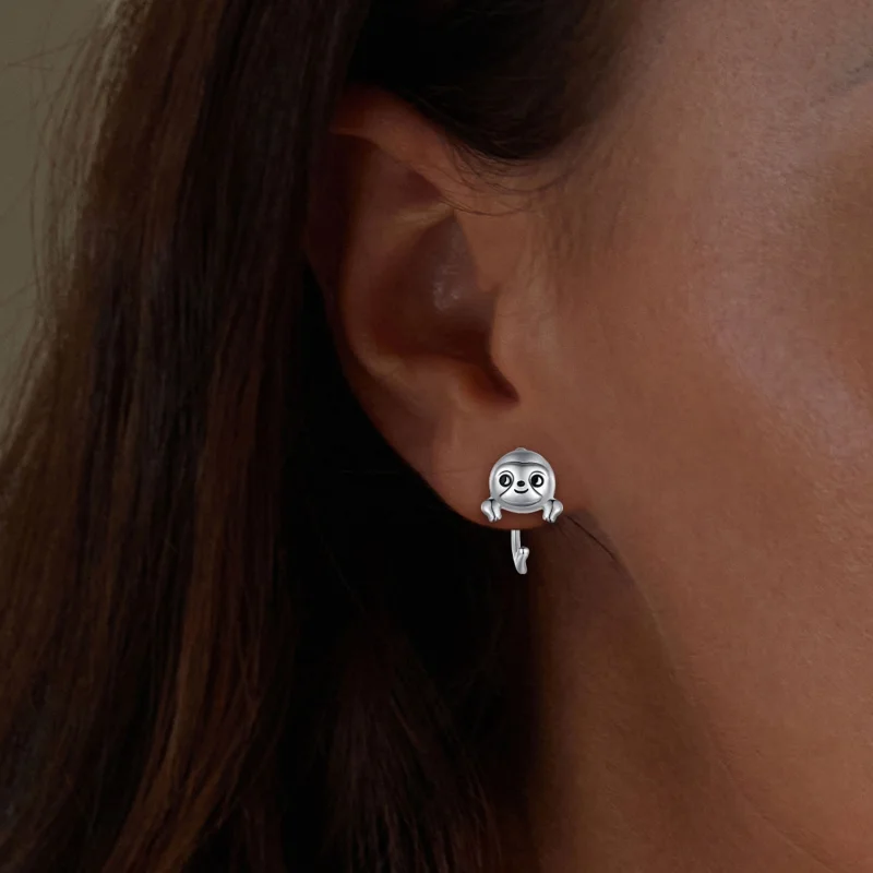 (image for) Pandora Style Sloth Studs Earrings - SCE1651 - View 5