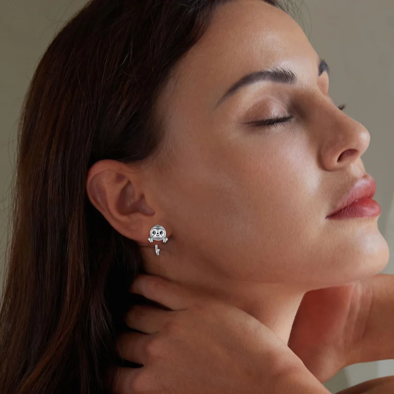 (image for) Pandora Style Sloth Studs Earrings - SCE1651 - View 6