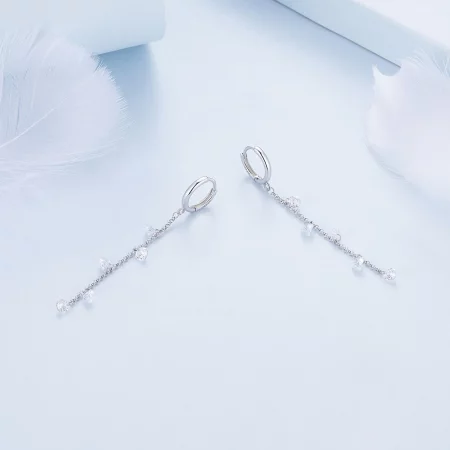 Pandora Style Smart Tassel Hoop Earrings - BSE898