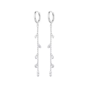 Pandora Style Smart Tassel Hoop Earrings - BSE898 Pandora Style Smart Tassel Hoop Earrings - BSE898