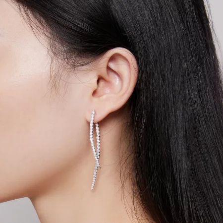 Pandora Style Smart Tassel Long Stud Earrings - YIE227