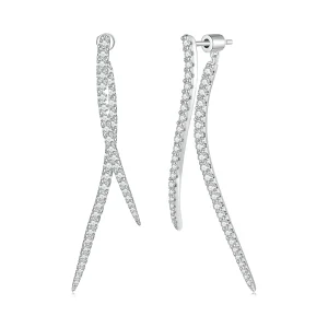 (image for) Pandora Style Smart Tassel Long Stud Earrings - YIE227