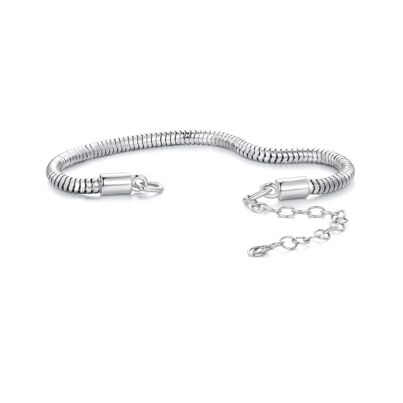 (image for) Pandora Style Snake Bone Chain Chain Bracelet - BSB150 - Product Image
