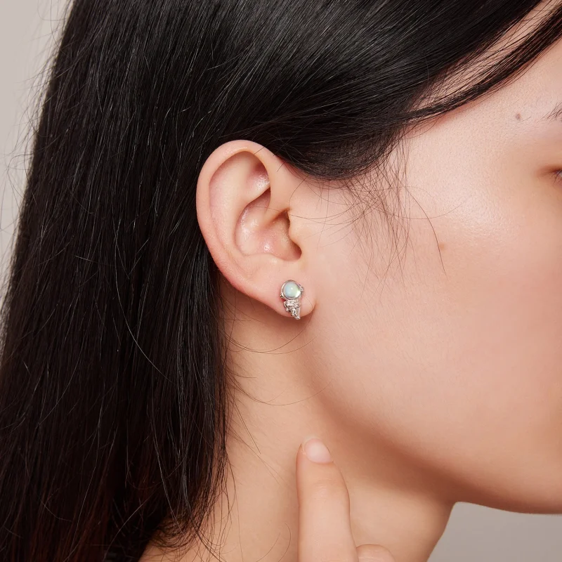 (image for) Pandora Style Spaceship Asymmetric Earrings - SCE1578 - View 5