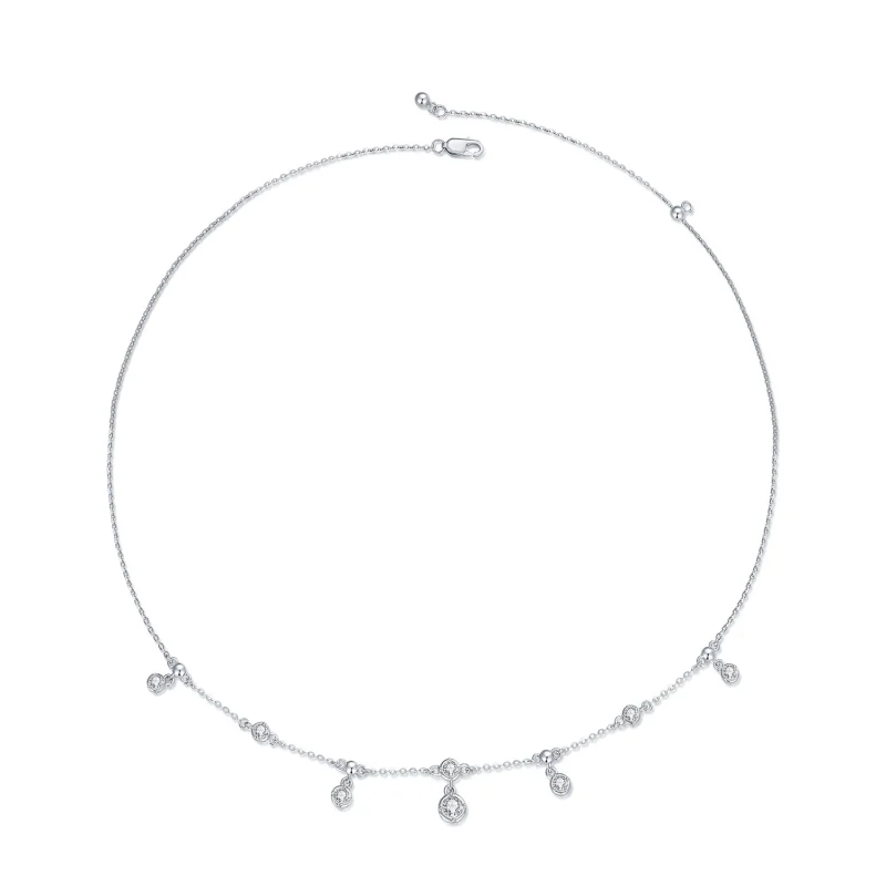 (image for) Pandora Style Sparkling Tassel Choker - BSN360 - Product Image