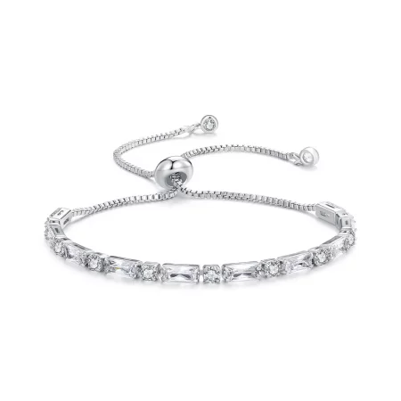 Pandora Style Sparkling Zircon Sliding Bracelet - YIB062