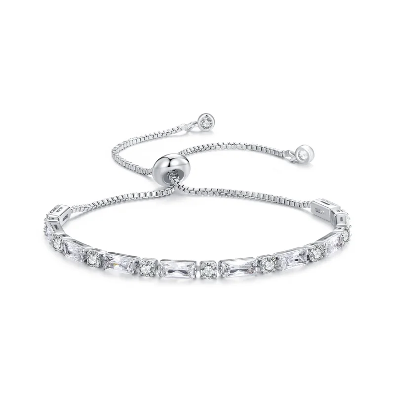 (image for) Pandora Style Sparkling Zircon Sliding Bracelet - YIB062 - Product Image