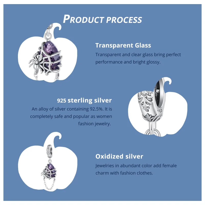 (image for) Pandora Style Spider Dangle - BSC913 - View 5