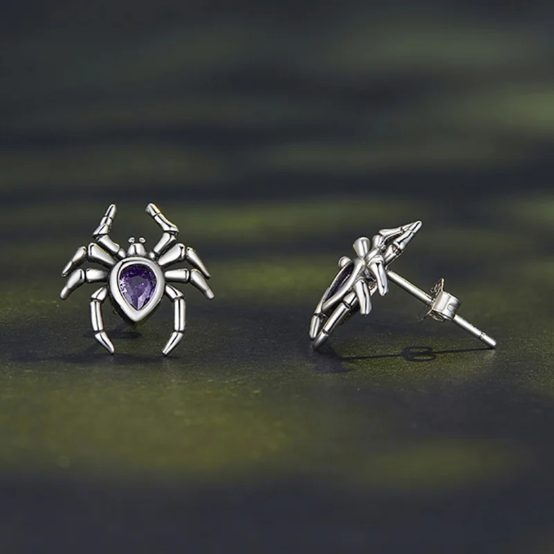 (image for) Pandora Style Spider Studs Earrings - BSE891 - View 4