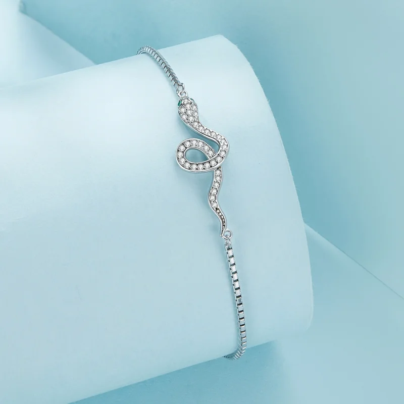 (image for) Pandora Style Spirit Snake Chain Bracelet - SCB261 - View 2