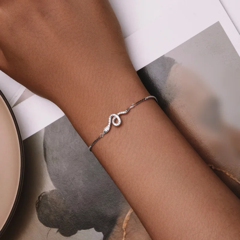 (image for) Pandora Style Spirit Snake Chain Bracelet - SCB261 - View 4