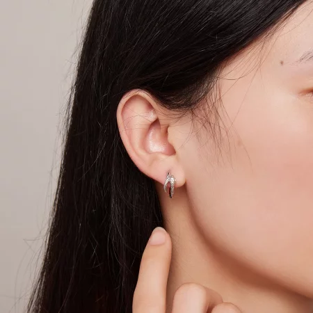 Pandora Style Spirit Snake Hoop Earrings - BSE818