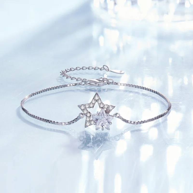 (image for) Pandora Style Star Chain Bracelet - BSB143 - View 2