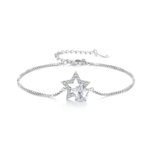 Pandora Style Star Chain Bracelet - BSB143 (image for) Pandora Style Star Chain Bracelet - BSB143