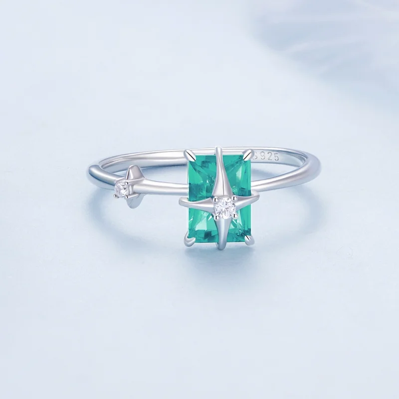 (image for) Pandora Style Star Glass Opening Ring - BSR416 - View 3