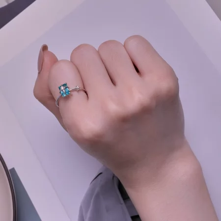 Pandora Style Star Glass Opening Ring - BSR416