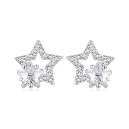 Pandora Style Star Studs Earrings - BSE878 Pandora Style Star Studs Earrings - BSE878