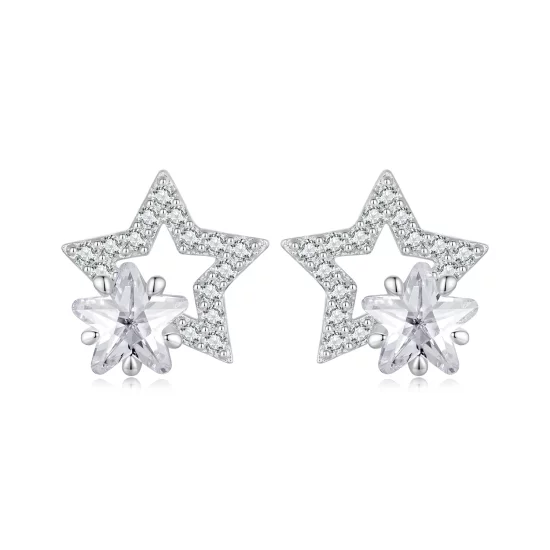 Pandora Style Star Studs Earrings - BSE878