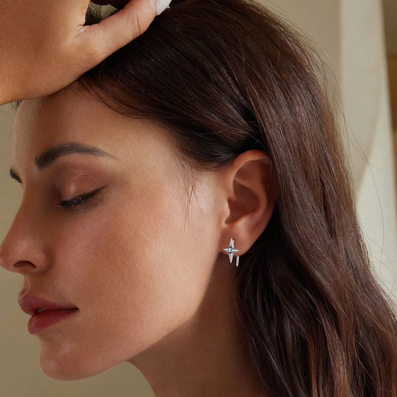 (image for) Pandora Style Starry Studs Earrings - BSE915 - View 6