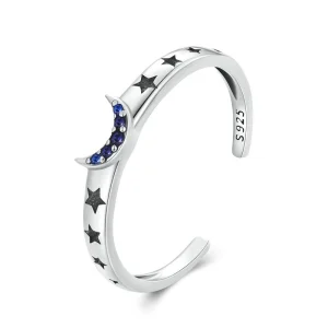 (image for) Pandora Style Sun, Moon and Stars Couple Open Ring - BSR490-E