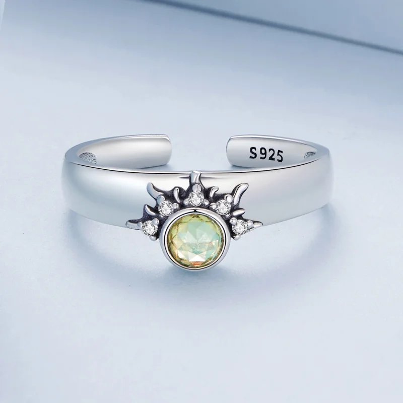 (image for) Pandora Style Sun, Moon and Stars Couple Open Ring - BSR491-E - View 3