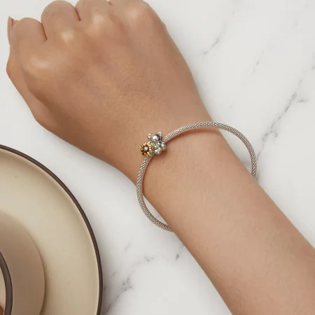 Pandora Style Sunflower and Bear Charm - SCC2560