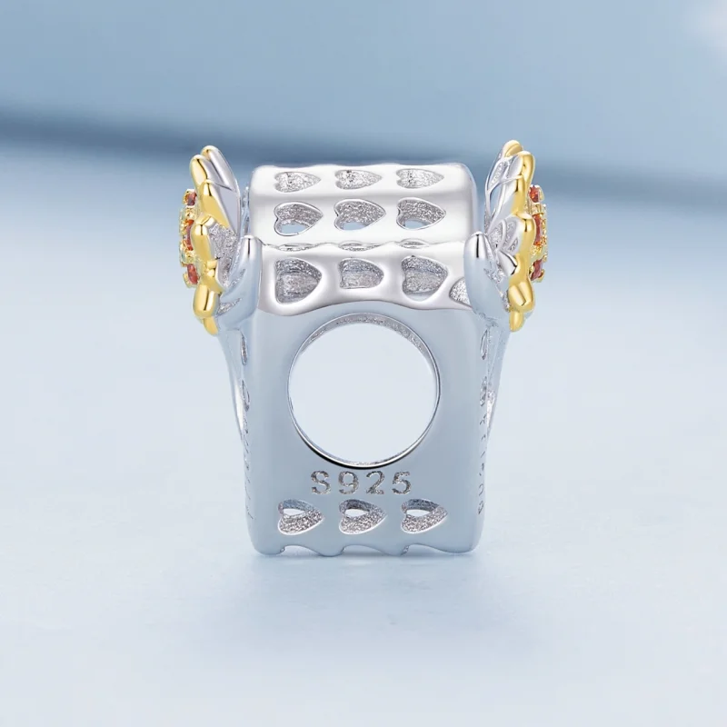 (image for) Pandora Style Sunflower Charm - BSC839 - View 3