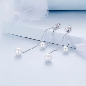 Pandora Style Tassel Beads Dangle Earrings - BSE890