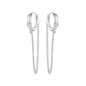 Pandora Style Tassel Hoop Earrings - BSE897