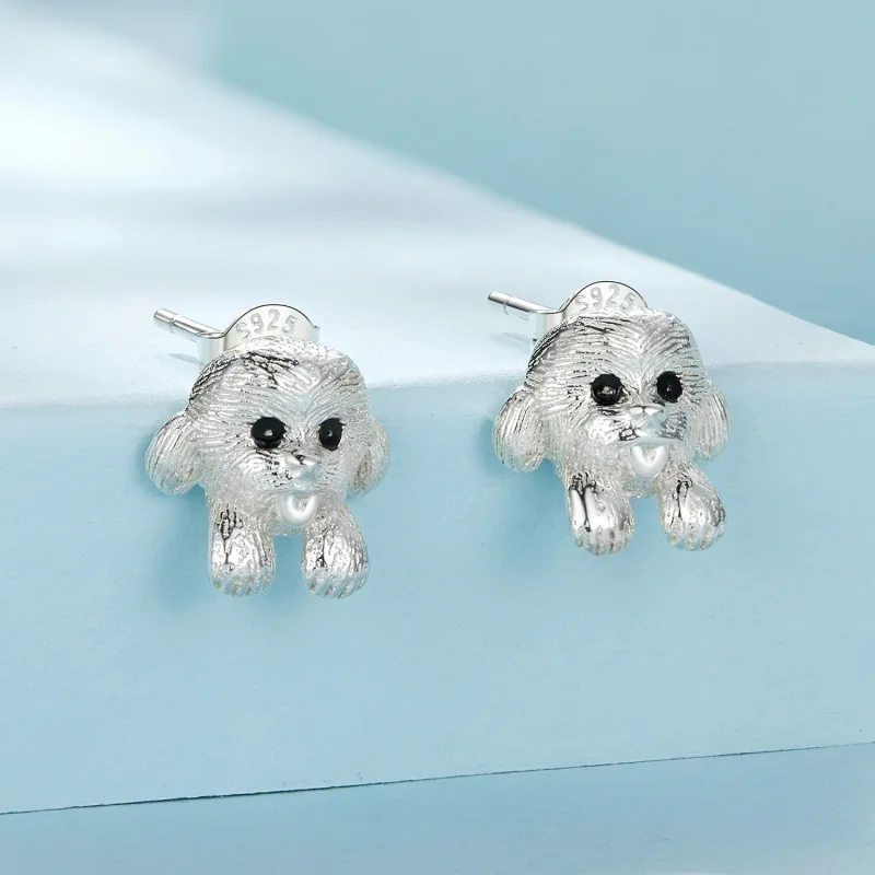 (image for) Pandora Style Teddy Studs Earrings - SCE1631 - View 2