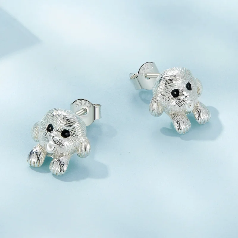 (image for) Pandora Style Teddy Studs Earrings - SCE1631 - View 3
