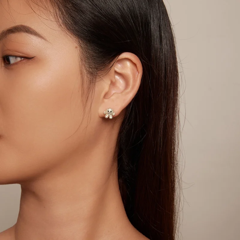 (image for) Pandora Style Teddy Studs Earrings - SCE1631 - View 5