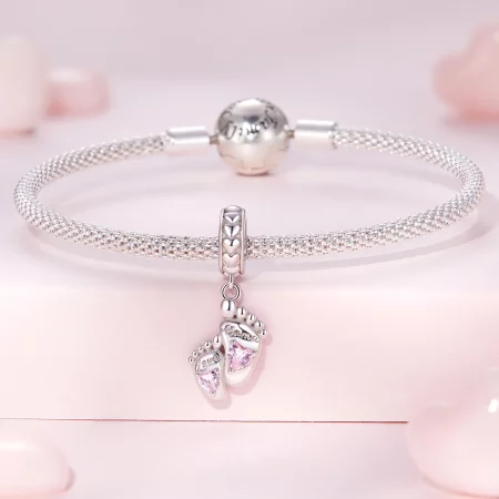 Pandora Style The Footprints of Love Dangle - BSC825