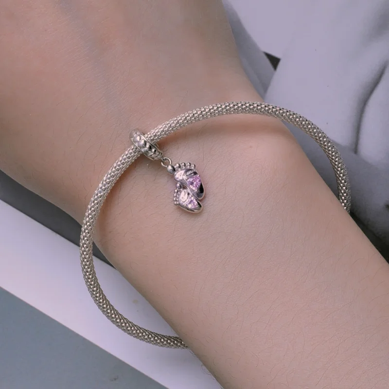 (image for) Pandora Style The Footprints of Love Dangle - BSC825 - View 5