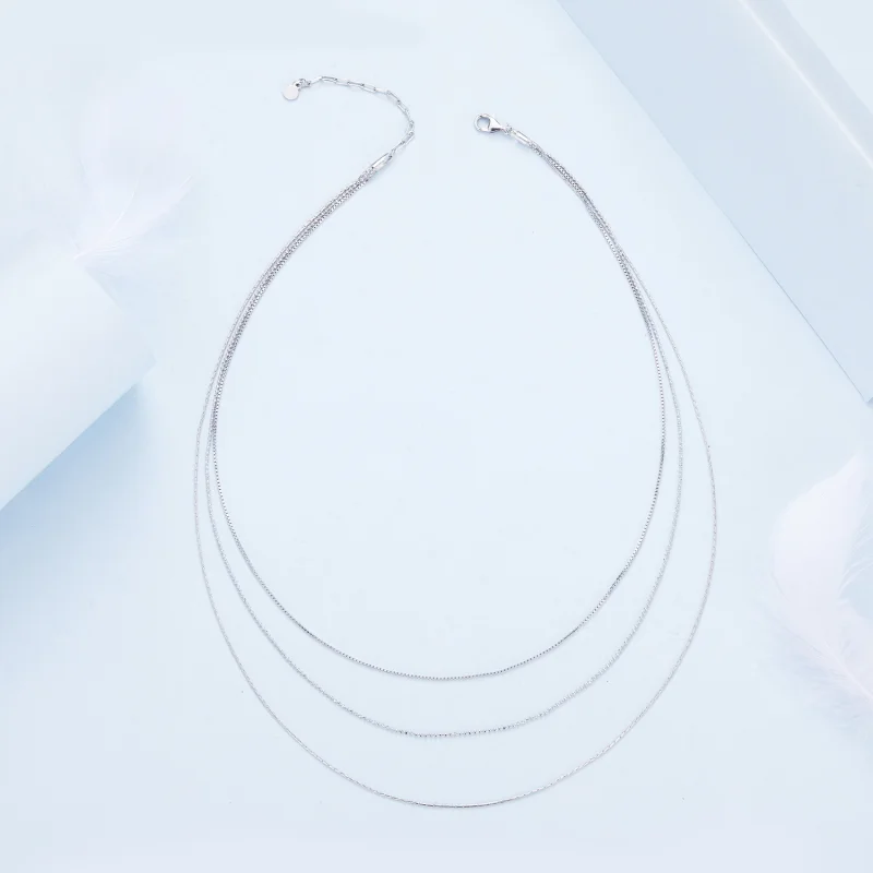 (image for) Pandora Style Three-Story Necklace - BSN333 - View 4