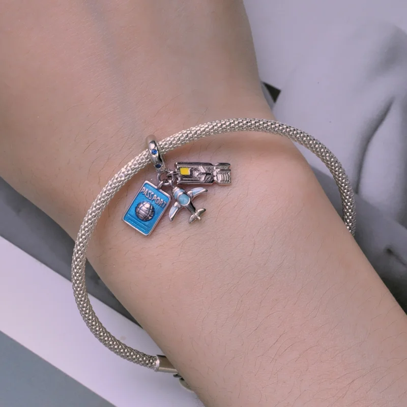 (image for) Pandora Style Travel Plane Dangle - SCC2479 - View 5