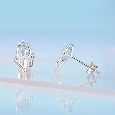 Pandora Style Tulip Studs Earrings - BSE873