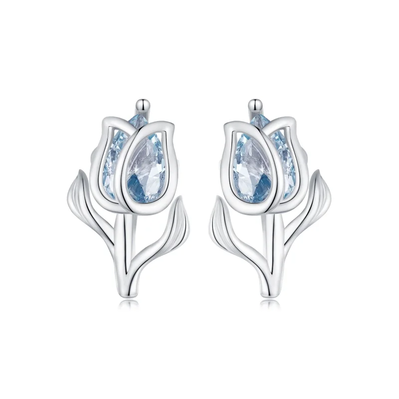 (image for) Pandora Style Tulip Studs Earrings - BSE873 - Product Image