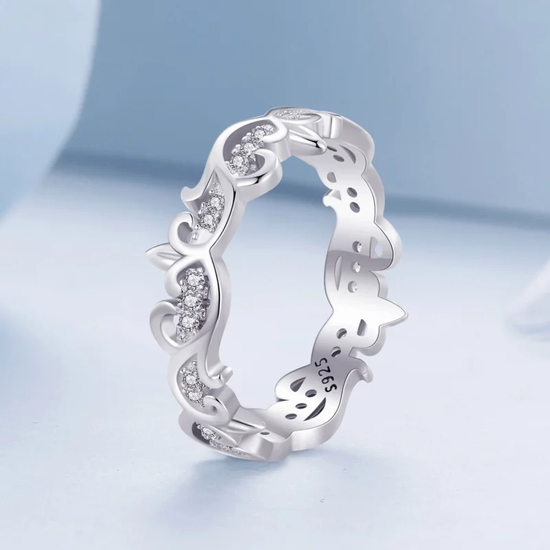 (image for) Pandora Style Vine Ring - BSR489 - View 2