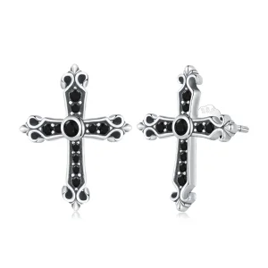 (image for) Pandora Style Vintage Cross Studs Earrings - SCE1655