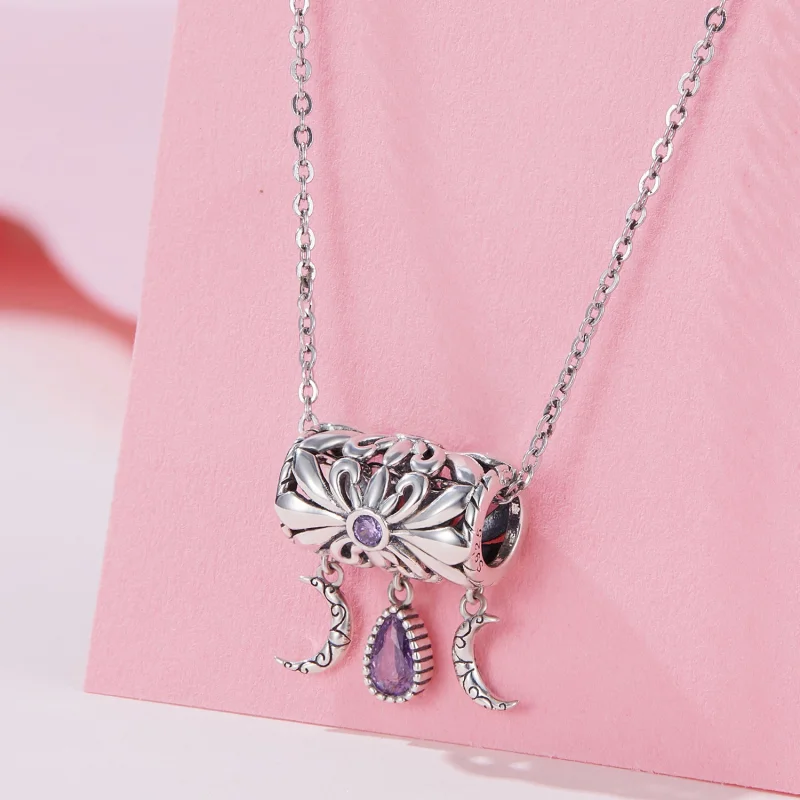 (image for) Pandora Style Vintage Iris Charm - SCC2631 - View 2