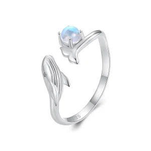 Pandora Style Whale Open Ring - BSR473-E (image for) Pandora Style Whale Open Ring - BSR473-E
