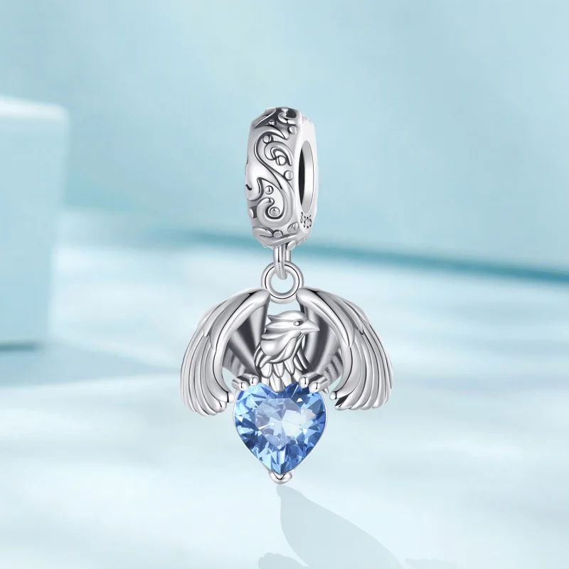 (image for) Pandora Style White Eagle Dangle - SCC2636 - View 2