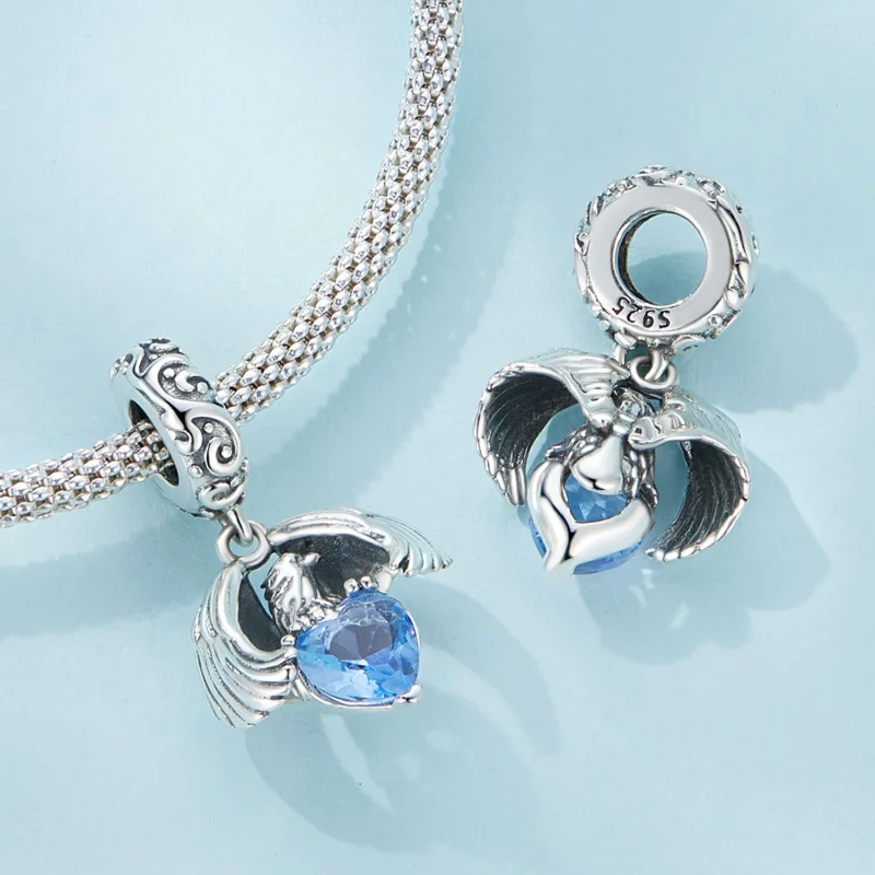 (image for) Pandora Style White Eagle Dangle - SCC2636 - View 4