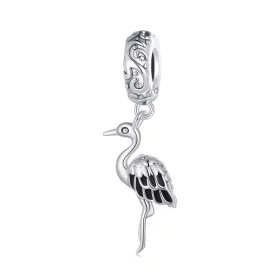 Pandora Style White Stork Dangle - SCC2635 Pandora Style White Stork Dangle - SCC2635