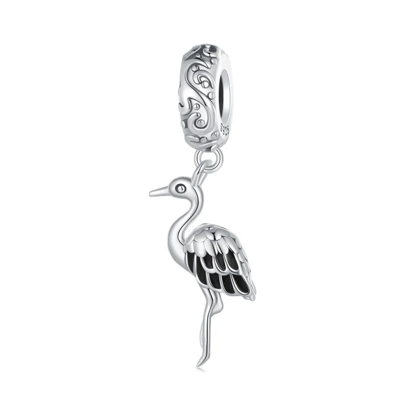 (image for) Pandora Style White Stork Dangle - SCC2635 - Product Image