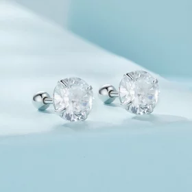 Pandora Style White Zirconium Studs Earrings - SCE1646-L Pandora Style White Zirconium Studs Earrings - SCE1646-L