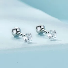 Pandora Style White Zirconium Studs Earrings - SCE1646-S Pandora Style White Zirconium Studs Earrings - SCE1646-S