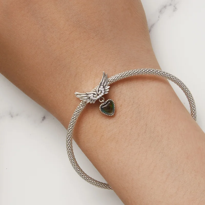 (image for) Pandora Style Wings Guardian Emotional Stone Charm - SCC2581 - View 10